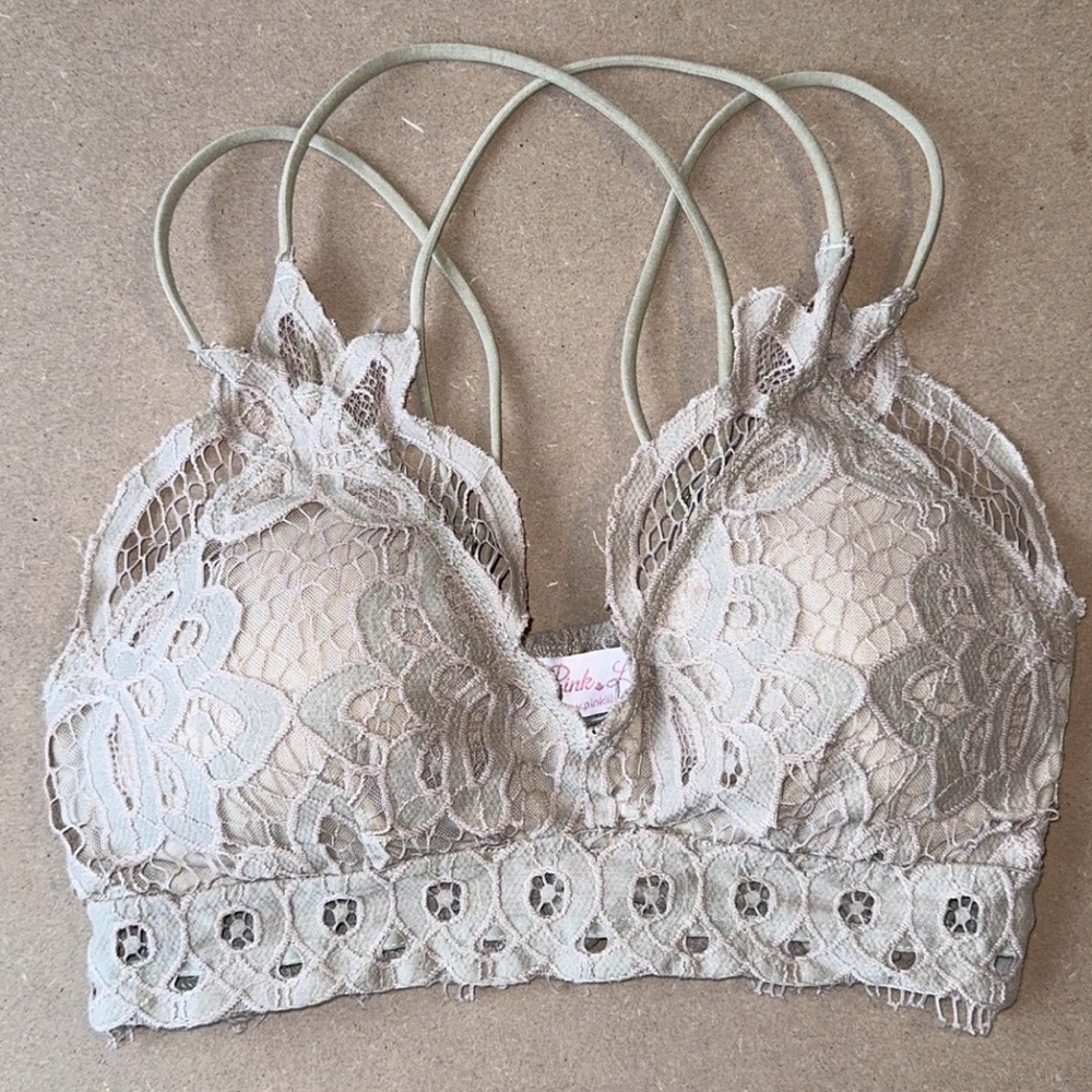 Lace Bralette in Taupe